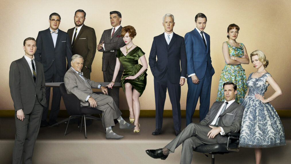 Mad Men cast - Rich Sommer, Michael Gladis, Bryan Batt, Christina Hendricks, John Slattery, Vincent Kartheiser, Elisabeth Moss, Aaron Staton, Robert Morse, Jon Hamm, January Jones