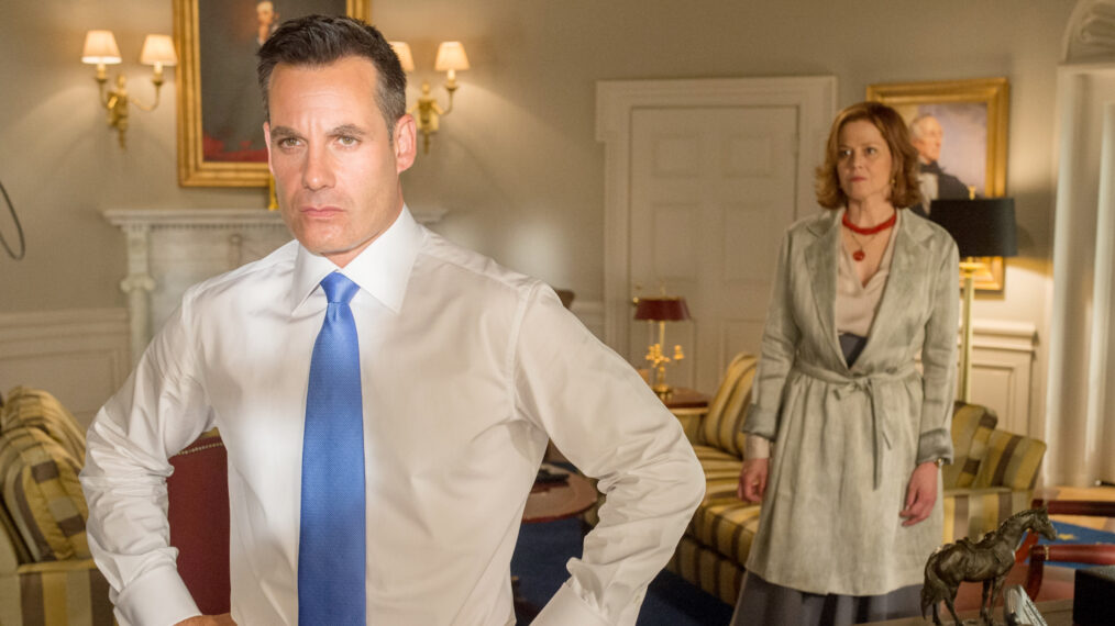 Adrian Pasdar and Sigourney Weaver in Political Animals