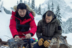 Bear Grylls and Simu Liu in Running Wild with Bear Grylls: The Challenge