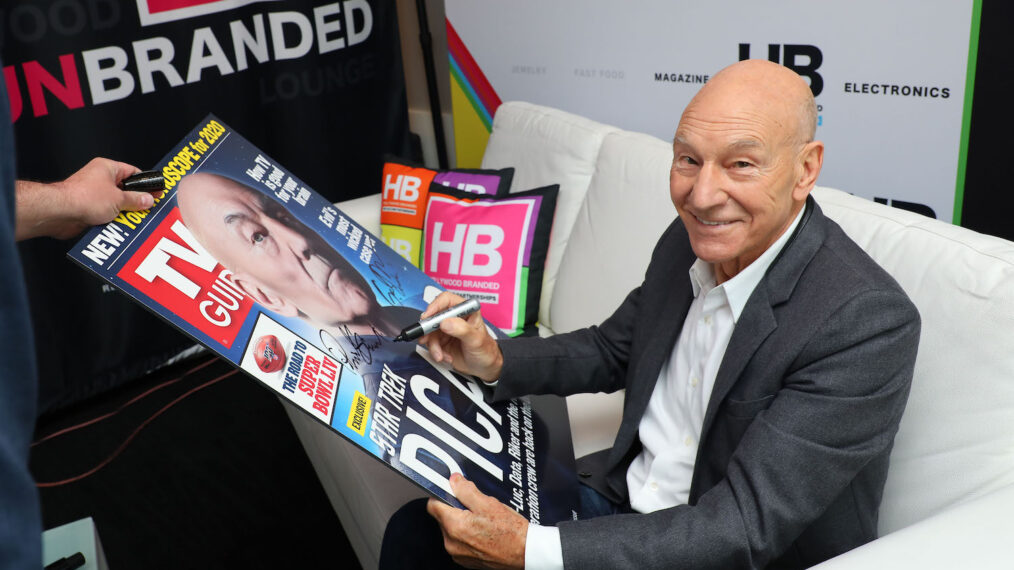 Star Trek: Picard’s Patrick Stewart signing his TV Guide Magazine cover