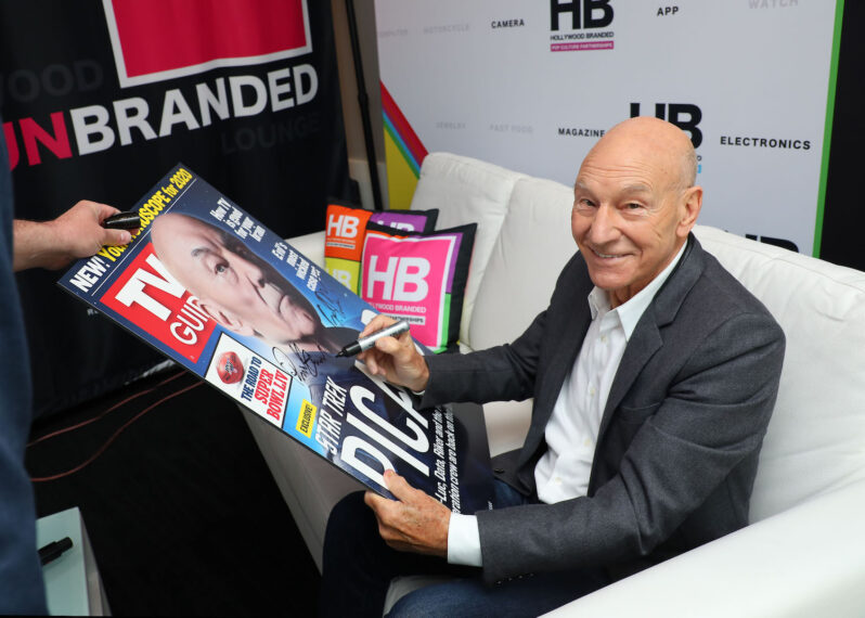 Star Trek: Picard’s Patrick Stewart signing his TV Guide Magazine cover