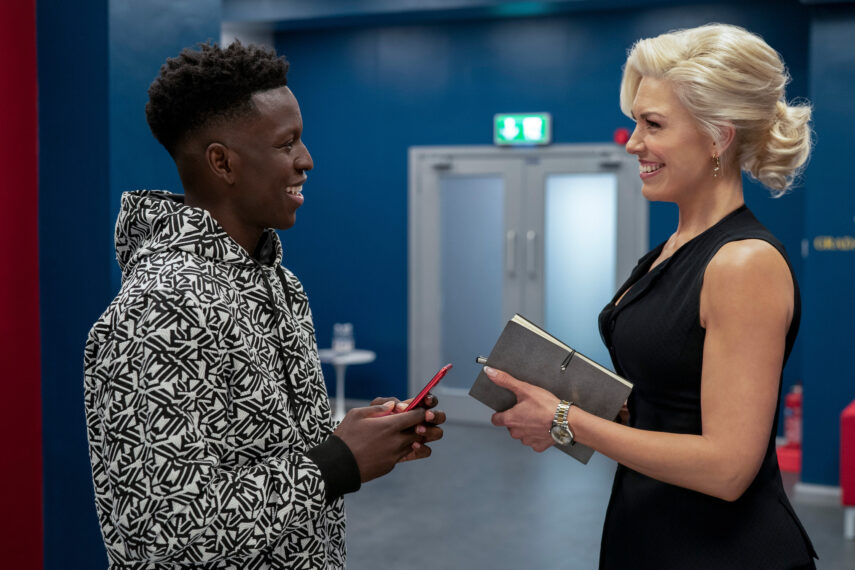 Toheeb Jimoh, Hannah Waddingham in Ted Lasso