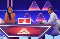 Tayshia Adams and Neeraj Srinivasan on The $100,000 Pyramid