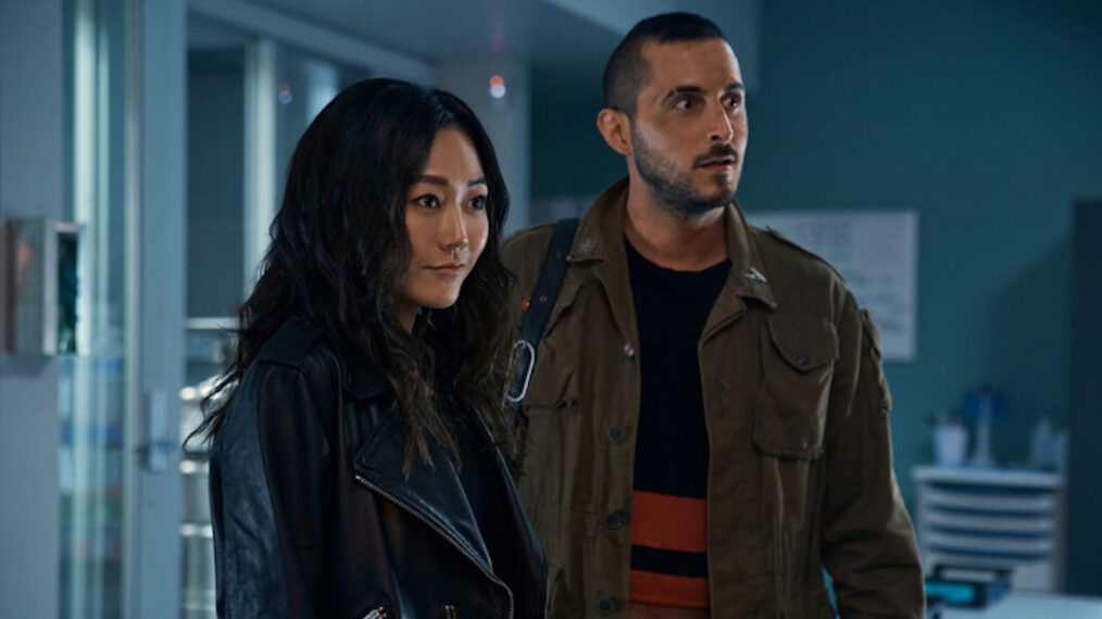 Karen Fukuhara as Kimiko and Tomer Capone as Frenchie in The Boys - Season 3