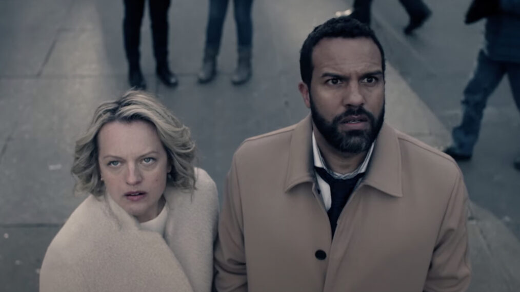 Elisabeth Moss, O-T Fagbenle in The Handmaid's Tale