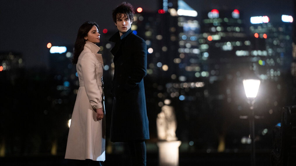 Jenna Coleman as Johanna, Tom Sturridge as Dream in The Sandman