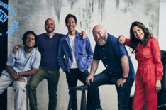 The Cast of Transformers Earthspark - Zeno Robinson, Dale Malinowski, Danny Pudi, Ant Ward, and Kathreen Khavari