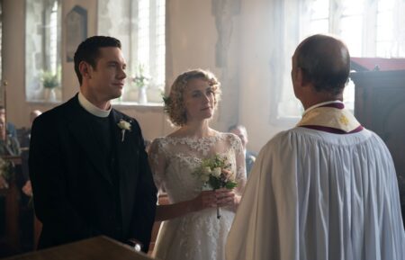 Tom Brittney as Will Davenport, Charlotte Ritchie as Bonnie Evans in Grantchester