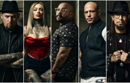 (L-R) Joel Madden, Ryan Ashley, Nikko Hurtado, Ami James, and Dave Navarro of Ink Master