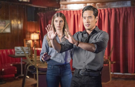 Caitlin Bassett as Addison Augustine, Raymond Lee as Dr. Ben Song in Quantum Leap reboot