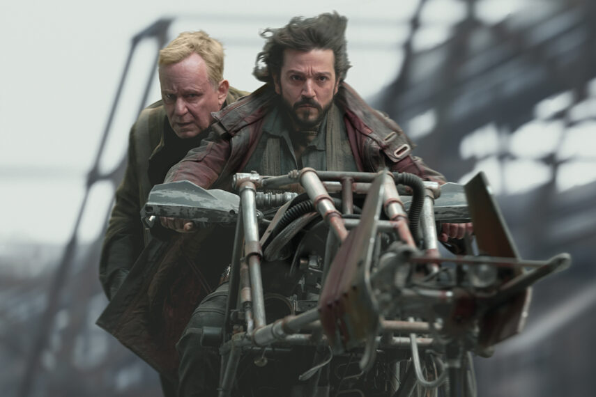 Stellan Skarsgard as Luthen Rael and Diego Luna as Cassian Andor in Andor