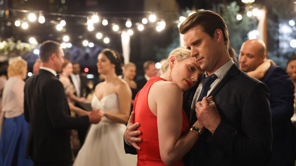 Kara Killmer as Sylvie Brett, Jesse Spencer as Casey in Chicago Fire