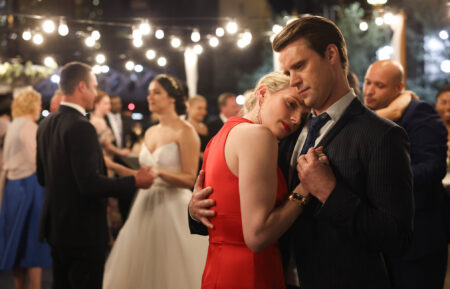 Kara Killmer as Sylvie Brett, Jesse Spencer as Casey in Chicago Fire