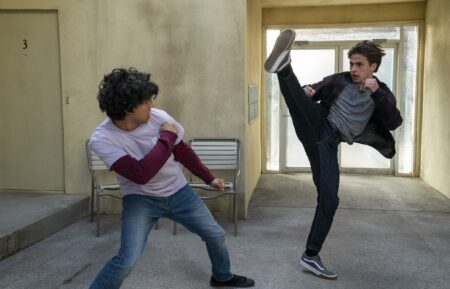 Xolo Mariduena and Tanner Buchanan in Cobra Kai Season 5