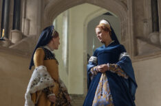 Alicia von Rittberg and Romola Garai in Becoming Elizabeth Season 1 finale