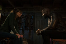 Katja Herbers as Kristen Bouchard and Mike Colter as David Acosta in Evil - 'The Demon of Parenthood'