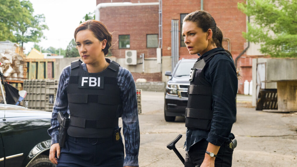 Keisha Castle-Hughes as Special Agent Hana Gibson and Alexa Davalos as Special Agent Kristin Gaines in FBI: Most Wanted - 'Iron Pipeline'