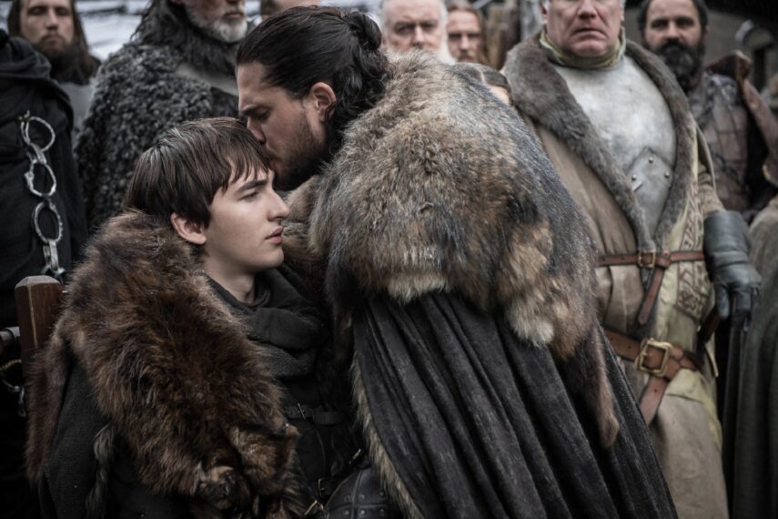 Game of Thrones Isaac Hempstead Wright and Kit Harington