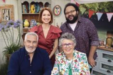 Paul Hollywood, Ellie Kemper, Prue Lieth, and Zach Cherry in 'Great American Baking Show'
