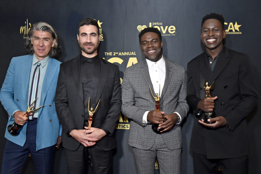 James Lance, Brett Goldstein, Sam Richardson and Toheeb Jimoh at HCA Awards