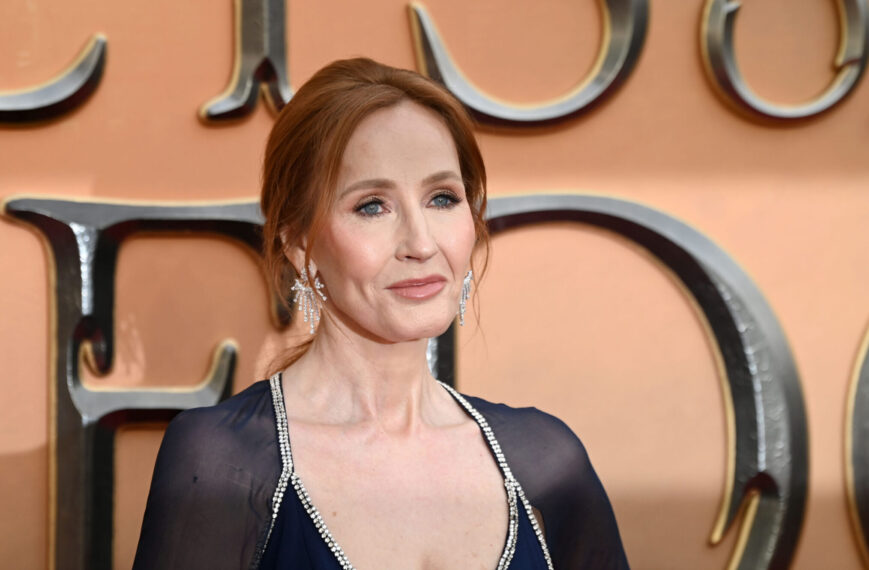 JK Rowling at the 'Secrets of Dumbledore' premiere in 2021
