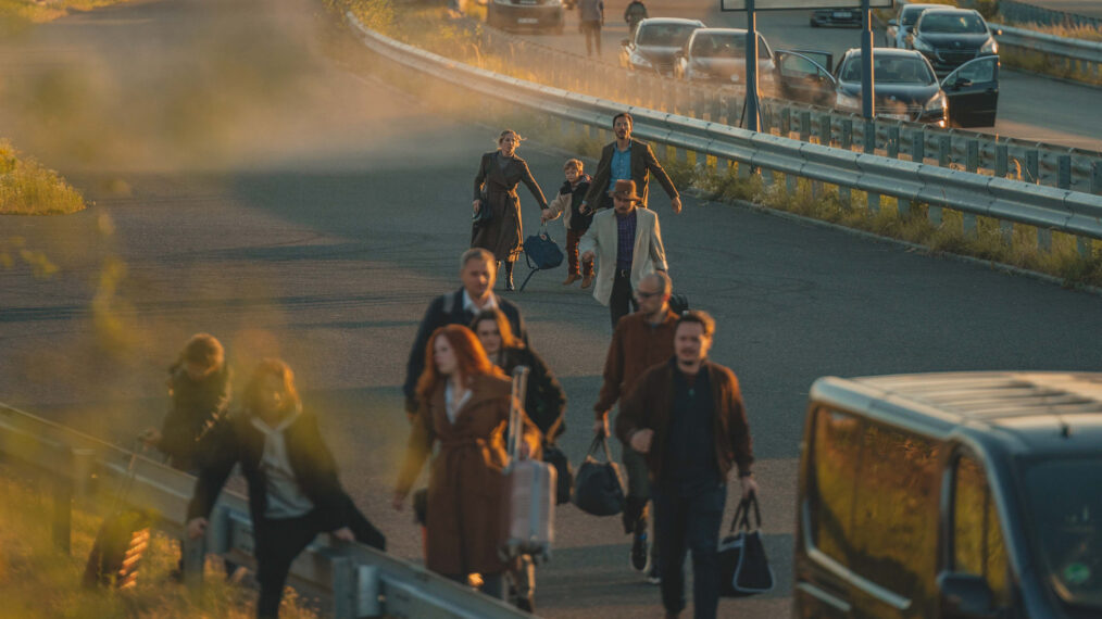 Joanne Froggatt as Elena Yeats, Taylor Fay as Sam Yeats, Samir Boitard as Lucas in Last Light