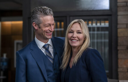 Peter Scanavino as Assistant District Attorney Sonny Carisi, Kelli Giddish as Detective Amanda Rollins in SVU
