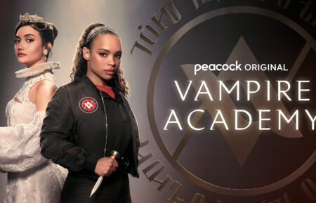 Daniela Nieves as Lissa Dragomir and Sisi Stringer as Rose Hathaway in Vampire Academy key art