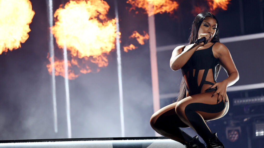 Megan Thee Stallion performs at the 2022 Billboard Music Awards