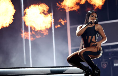 Megan Thee Stallion performs at the 2022 Billboard Music Awards