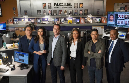 Jason Antoon as as Ernie Malik, Katrina Law as NCIS Special Agent Jessica Knight, Sean Murray as Special Agent Timothy McGee, Vanessa Lachey as Jane Tennant, Wilmer Valderrama as Special Agent Nicholas “Nick” Torres, and Rocky Carroll as NCIS Director Leon Vance in NCIS