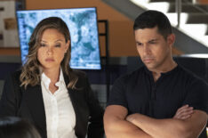 Vanessa Lachey as Jane Tennant and Wilmer Valderrama as Special Agent Nicholas “Nick” Torres in NCIS