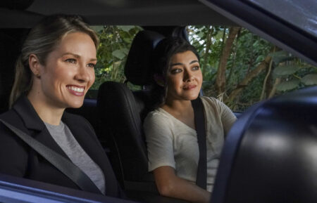 Tori Anderson as Kate Whistler and Yasmine Al-Bustami as Lucy Tara in NCIS Hawai'i