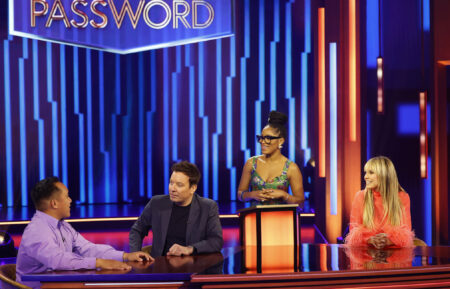 Jimmy Fallon, host Keke Palmer, and Heidi Klum in Password