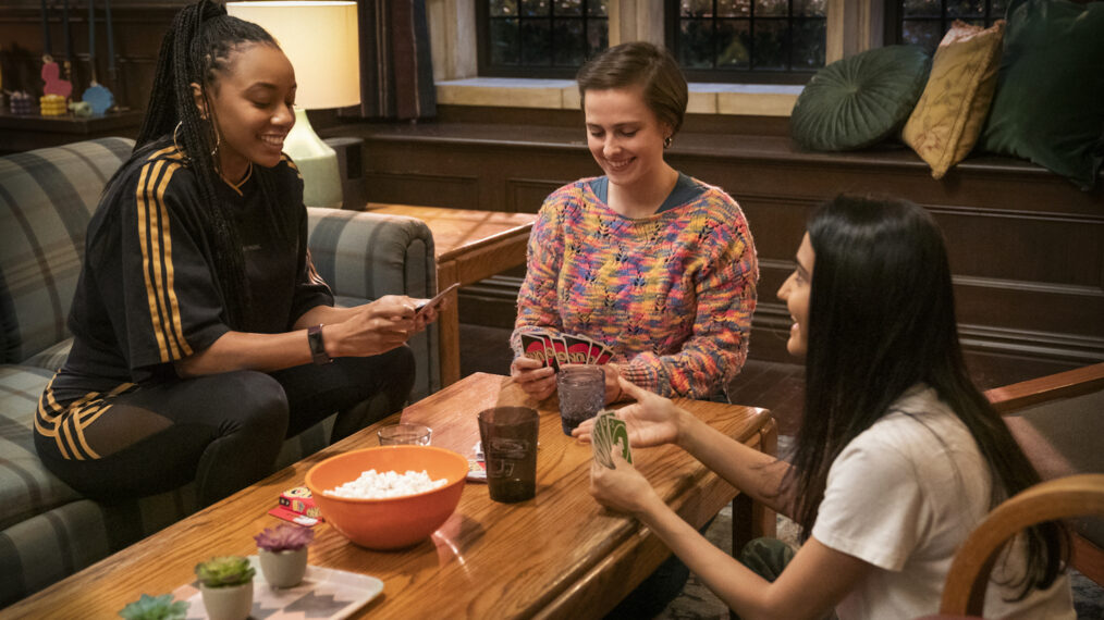 Alyah Chanelle Scott, Pauline Chalamet, Amrit Kaur of The Sex Lives of College Girls