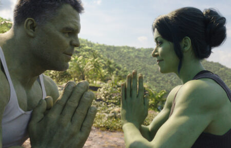 Mark Ruffalo as Smart Hulk / Bruce Banner and Tatiana Maslany as Jennifer 