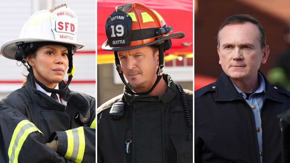 Merle Dandridge, Josh Randall, and Pat Healy on Station 19