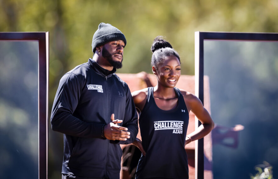 Melvin "Cinco" Holland Jr. and Azah Awasum in The Challenge USA