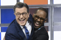 Stephen Colbert and Louis Cato on The Late Show