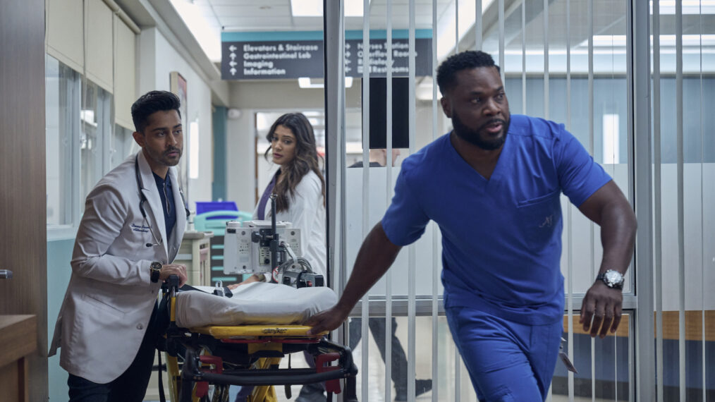 Manish Dayal, Anuja Joshi, and Malcolm-Jamal Warner in The Resident