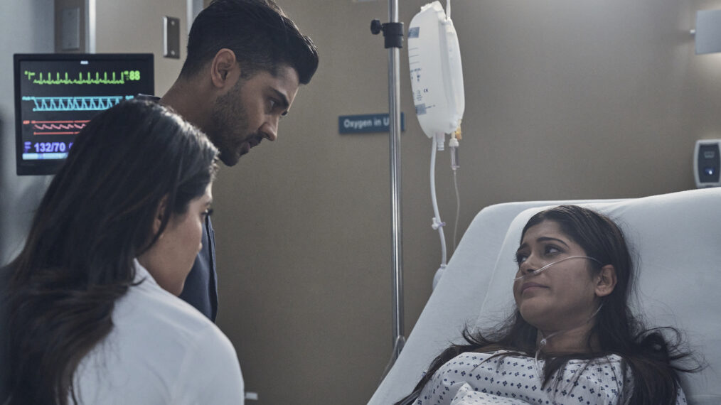 Anuji Joshi, Manish Dayal, and Aneesha Joshi in The Resident