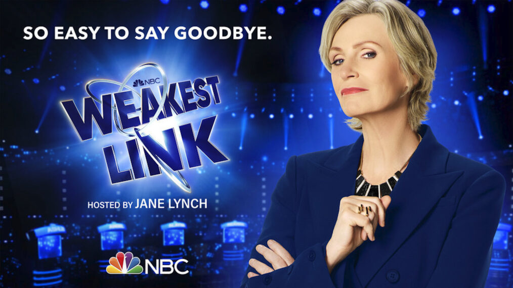 Weakest Link key art featuring host Jane Lynch