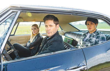 Meg Donnelly, Jensen Ackles, and Drake Rodger in 'The Winchesters'