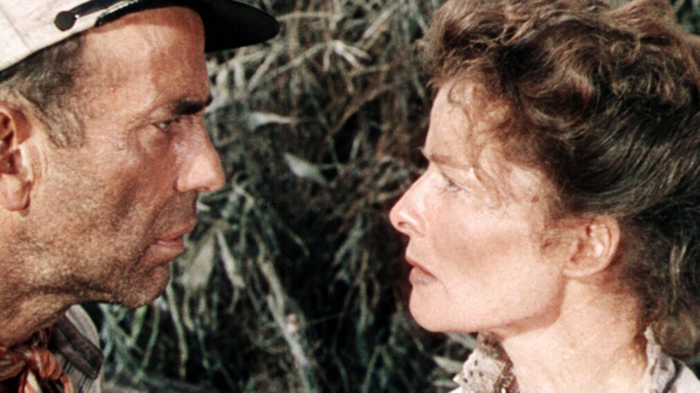 Humphrey Bogart and Katharine Hepburn in The African Queen, 1951