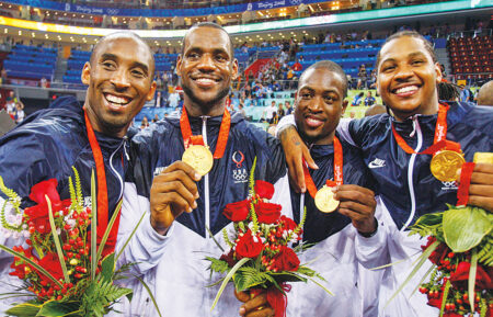 Beijing Olympics 2008 Kobe Bryant, Lebron James, Dwyane Wadeand and Carmelo Anthony