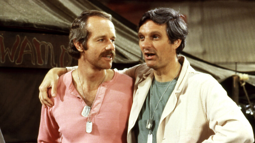 Mike Farrell and Alan Alda on MASH