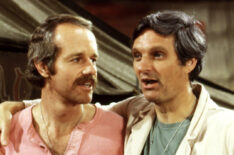 Mike Farrell and Alan Alda on MASH