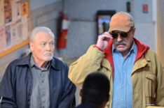 Stacy Keach as Archbishop Kearns and Tom Selleck as Frank Reagan in Blue Bloods