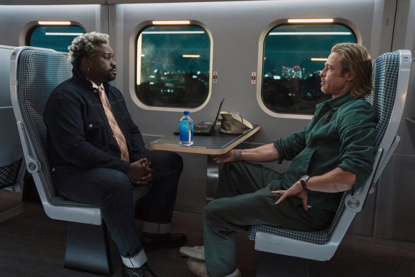 Bullet Train, Brian Tyree Henry and Brad Pitt