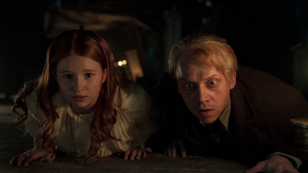 Daphne Hoskins as Epperley, Rupert Grint as Walter Gilman in Guillermo del Toro's Cabinet Of Curiosities